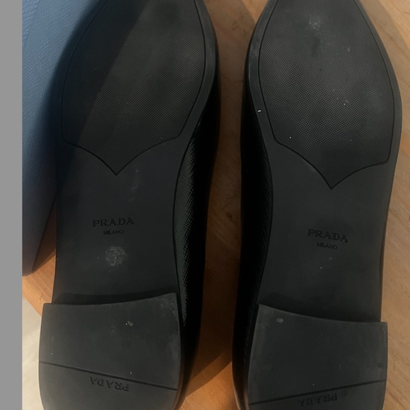 Prada Saffiano Leather Ballet Flats - Picture 3 of 9